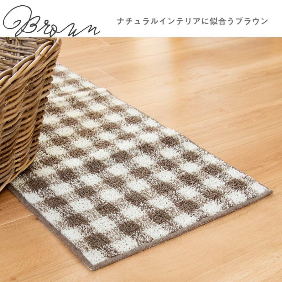 キッチンマット 約180 45cm ギンガムチェックキッチンマット 洗える おしゃれ チェック かわいい 布製 滑り止め オカ マット ラグファクトリー 通販 Yahoo ショッピング