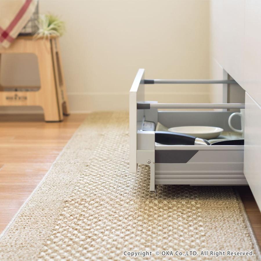 洗える キッチンマット おしゃれ ゆうとうせい オカ キッチン シンプル マット 優踏生 台所マット 布製 廊下敷き 洗いやすい 玄関マット 約150 45cm 最大45 Offクーポン 約150 45cm