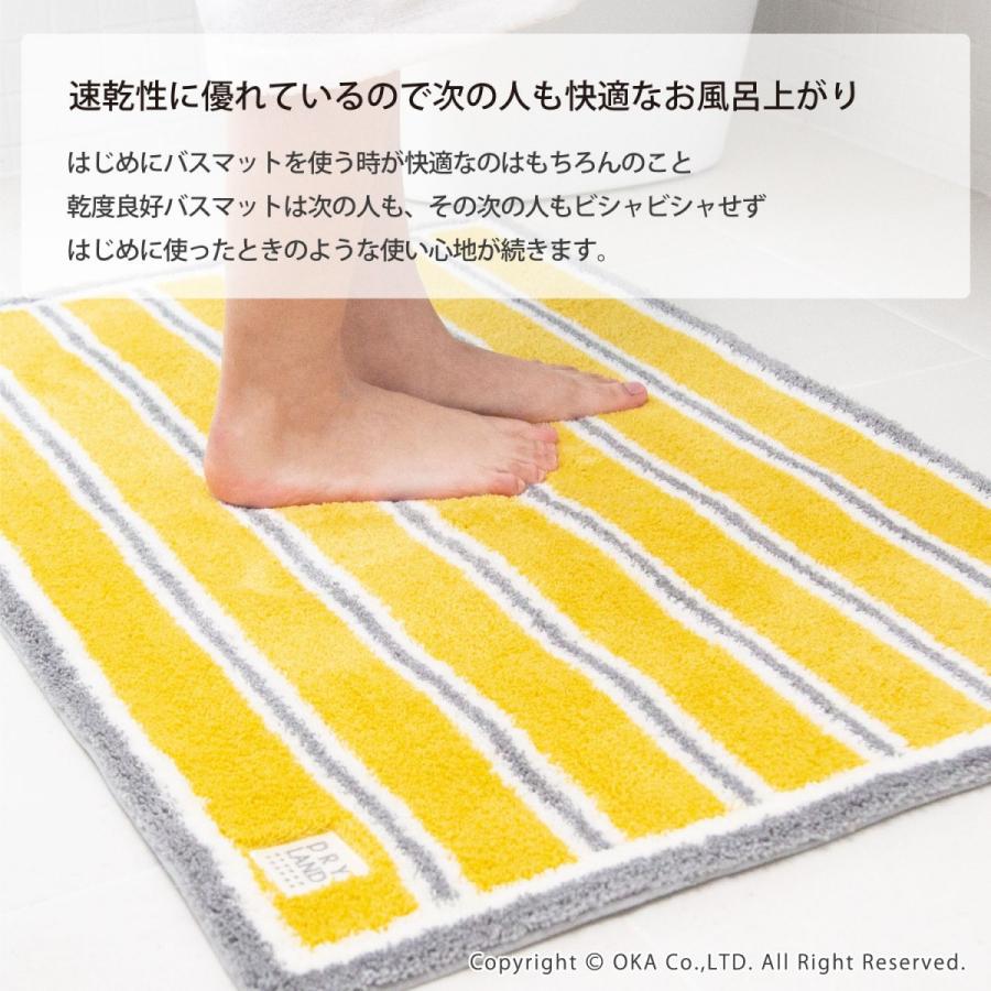 乾度良好 バスマット 足ふきマット 速乾 吸水 ドライランド 約60×90cm