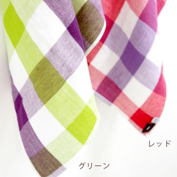 キッチンタオル PLYS プリス キッチン Ag+イヤなニオイのしない表ガーゼ＆裏パイルキッチンタオル 除菌 銀イオン おしゃれチェック におわない オカ | オカ | 03