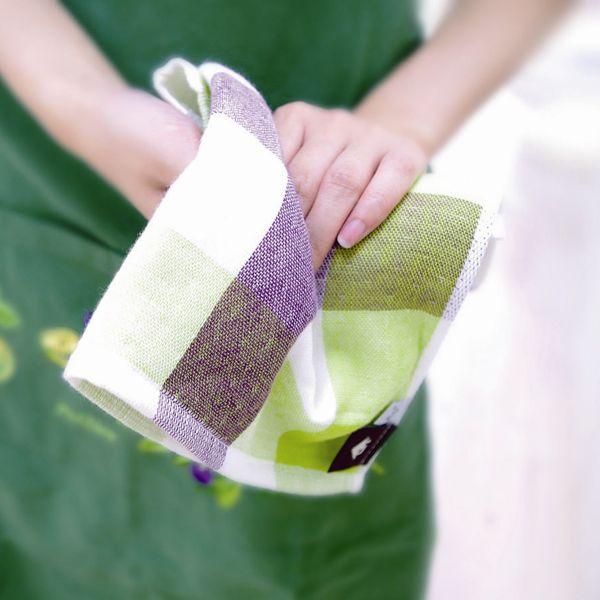 キッチンタオル PLYS プリス キッチン Ag+イヤなニオイのしない表ガーゼ＆裏パイルキッチンタオル 除菌 銀イオン おしゃれチェック におわない オカ | オカ | 05