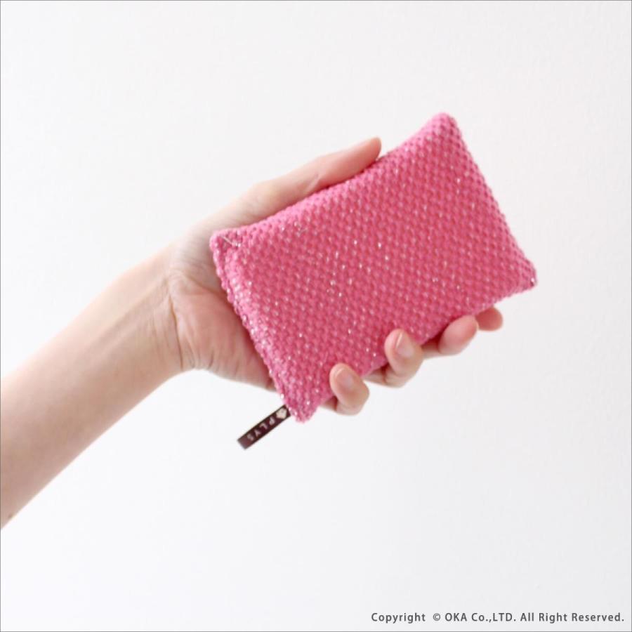 食器用 台所用 スポンジ PLYS プリスベイス 除菌ニットスポンジ キッチン スポンジ 食器用 茶渋がとれる ヒモ付き おしゃれ 日本製 オカ | オカ | 17