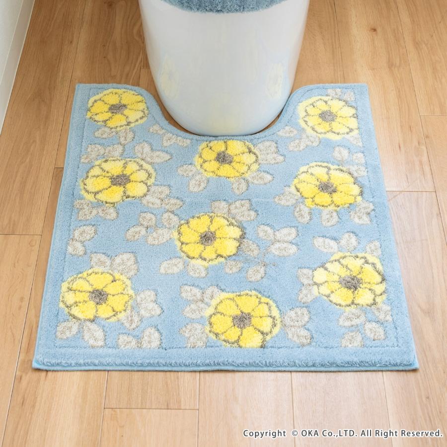 オカ トイレマット ロング 約75×63cm フローリア トイレ マット 大判