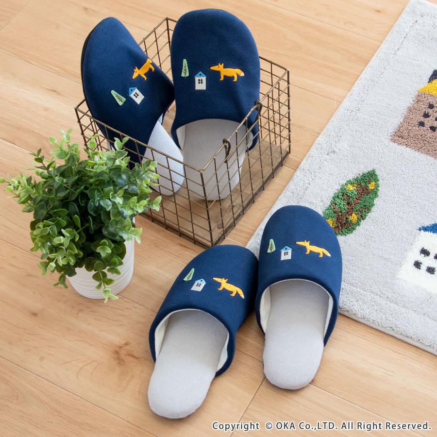 スリッパ 北欧デザイン スリッパ トコット M Lサイズ ルームシューズ 洗える タオル地 おしゃれ きつね 北欧 ウォッシャブル 洗濯可 オカ マット ラグファクトリー 通販 Yahoo ショッピング