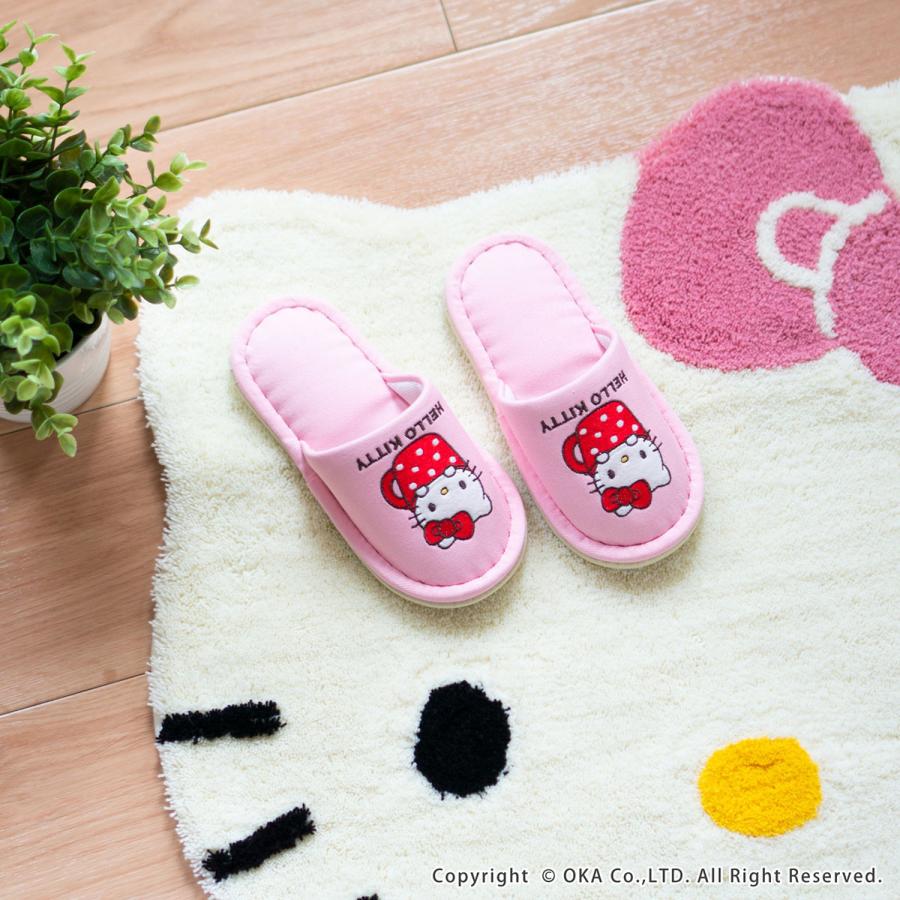 ハローキティ スリッパ ルームシューズ 洗える 室内履き カップ キッズ