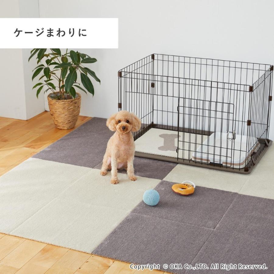 ペットマット タイルマット ピタペトモ 約45 45cm 同色4枚組 ペットラグ ペット 犬 ラグ 吸着 洗える 日本製 床暖房可 ブラウン ベージュ オカ マット ラグファクトリー 通販 Yahoo ショッピング
