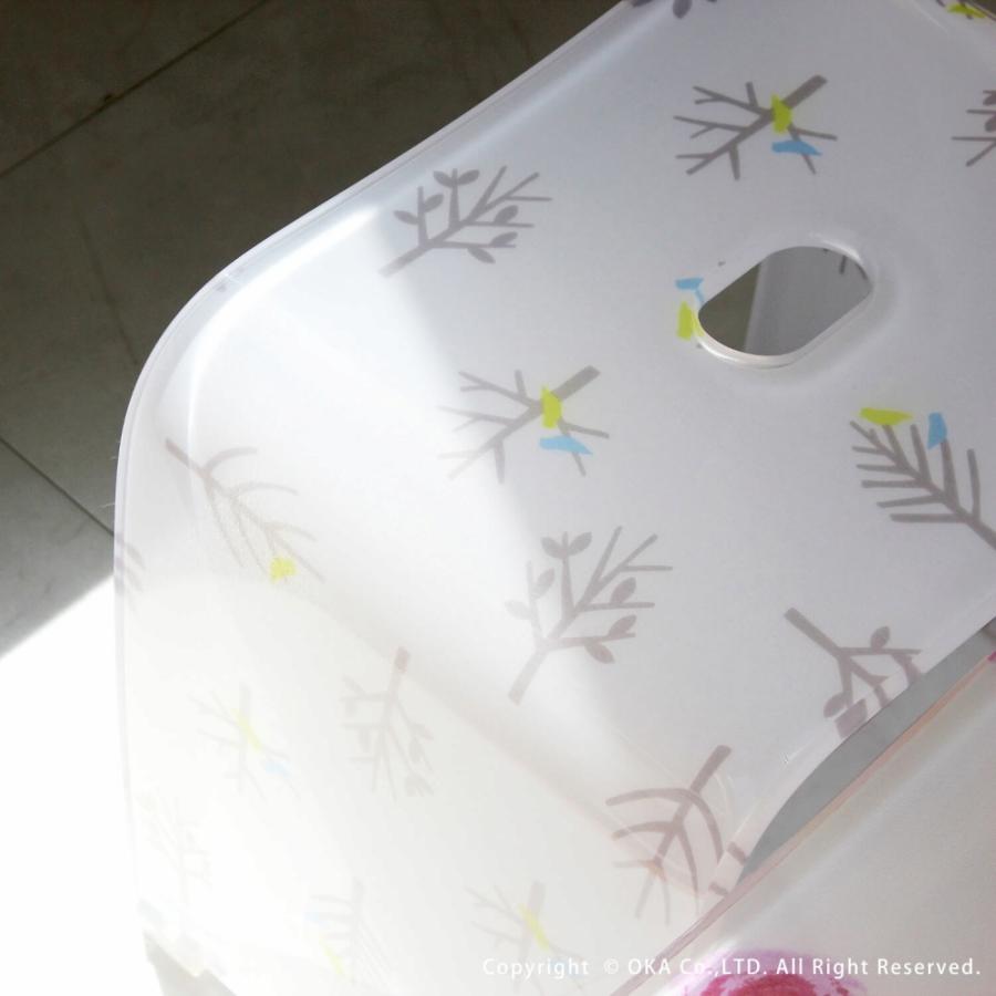 風呂椅子 風呂いす バスチェア アクリル バスチェア Ｌサイズ 高さ 31cm 洗面用具 高級 おしゃれ 北欧 バラ 薔薇 汚れにくい オカ_17