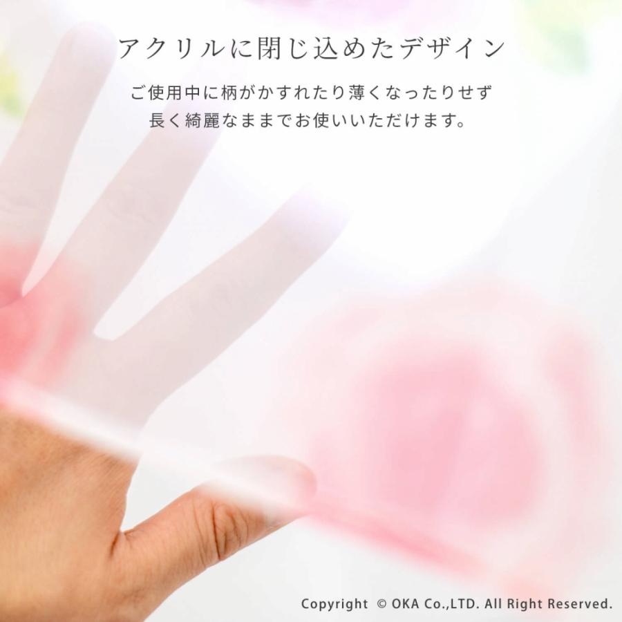 風呂椅子 風呂いす バスチェア アクリル バスチェア Ｌサイズ 高さ 31cm 洗面用具 高級 おしゃれ 北欧 バラ 薔薇 汚れにくい オカ_5