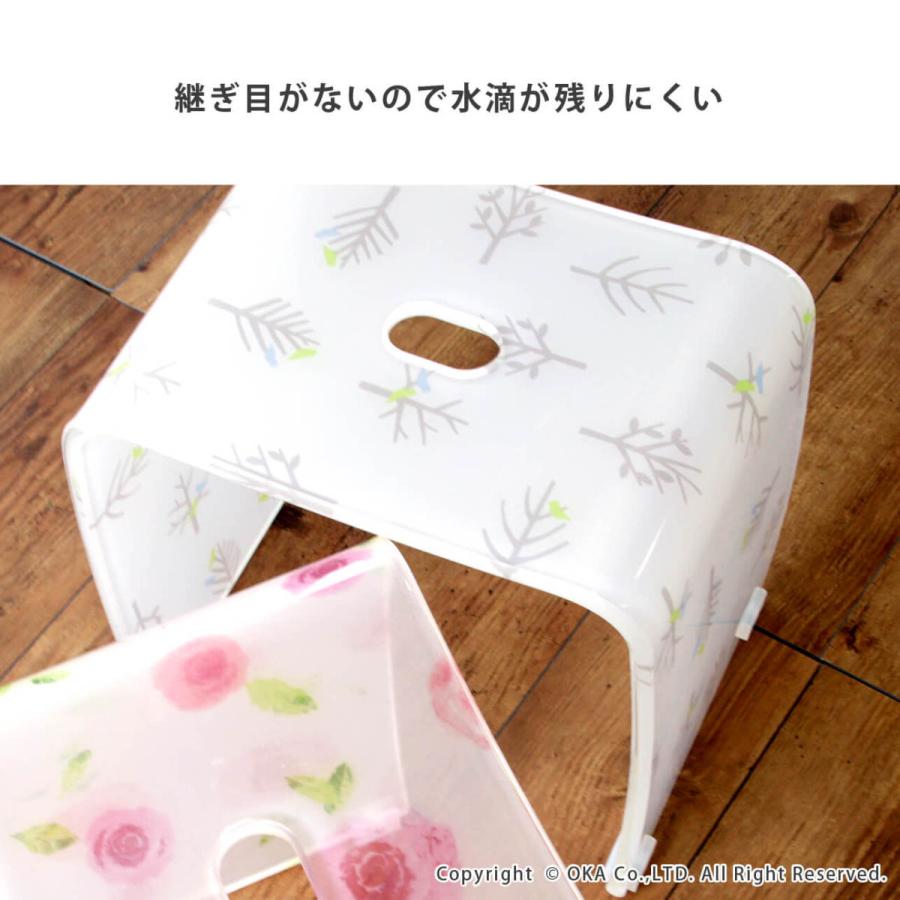 風呂いす 風呂椅子 バスチェア アクリル バスチェア ｌサイズ 高さ 31cm 洗面用具 高級 おしゃれ 北欧 バラ 薔薇 汚れにくい オカ マット ラグファクトリーyahoo 店 通販 Yahoo ショッピング
