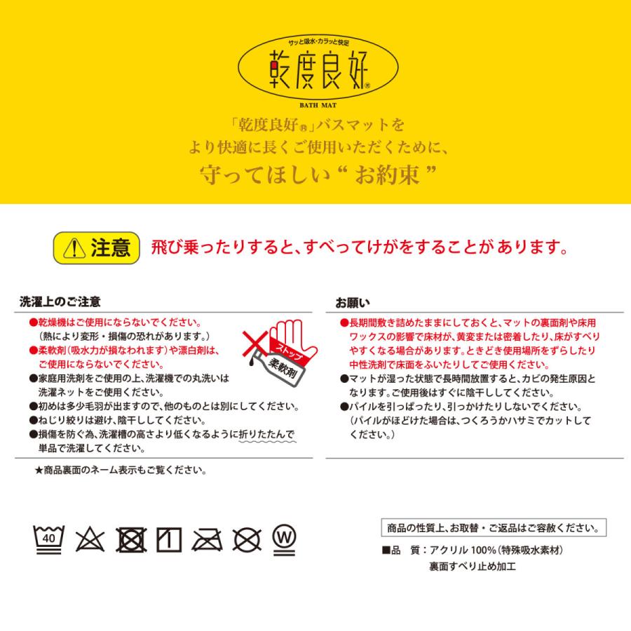 バスマット 洗える 日本製 吸水 速乾 PLYS プリス バスミューズ ミレニアム バスマット 約35×60cm バスマット 乾度良好 お風呂マット オカ | 乾度良好 | 18