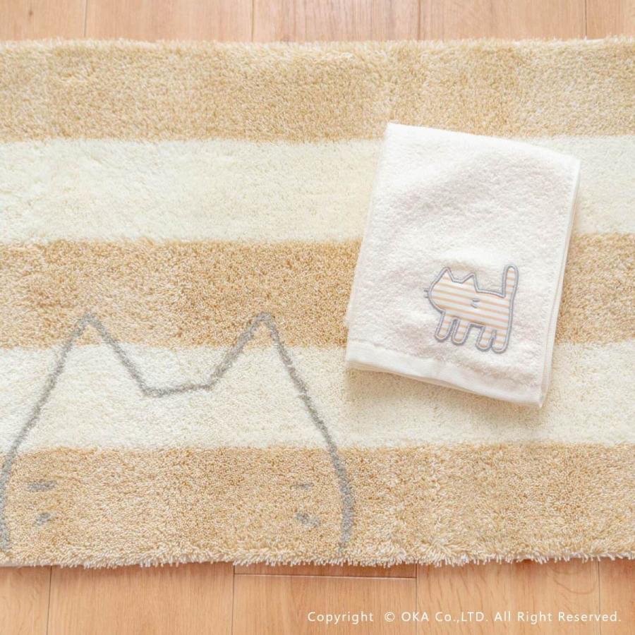 タオル 約33×80cm うちねこ ねこ 洗える トイレ バス キッチン おしゃれ タオル 洗濯可 ネコ 猫 オカ｜m-rug｜13