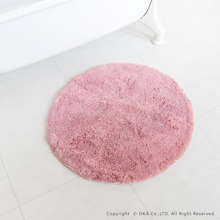 乾度良好 バスマット 足ふきマット 速乾 吸水 ムーン 直径 約70cm