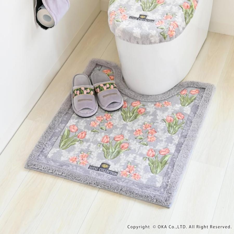 オカ トイレマットセット 3点 ロング 大判 約75×63cm ロイヤル