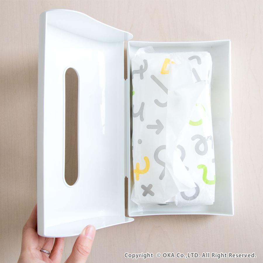 オカ ティッシュケース 壁掛け 吊り下げ ティッシュボックス
