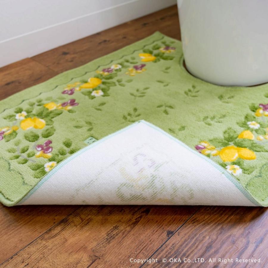 オカ トイレマットセット 2点 約105×63cm プロヴァンス シエル 耳長