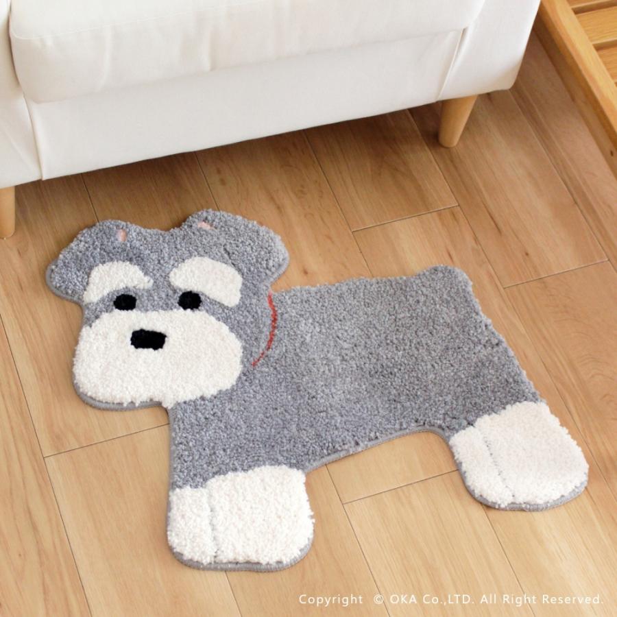 オカ マット 洗える ラグ+スリッパ 2点 セット ファンディット