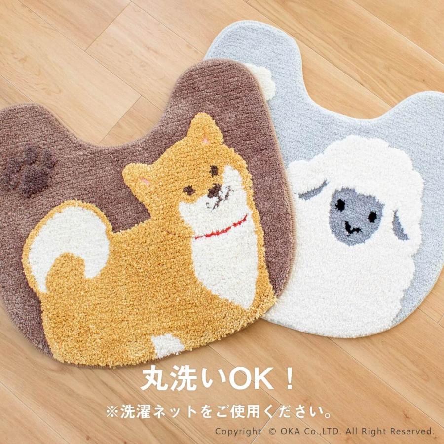 オカ トイレマットセット 5点 (約55×60cm) ファンディット アニマル