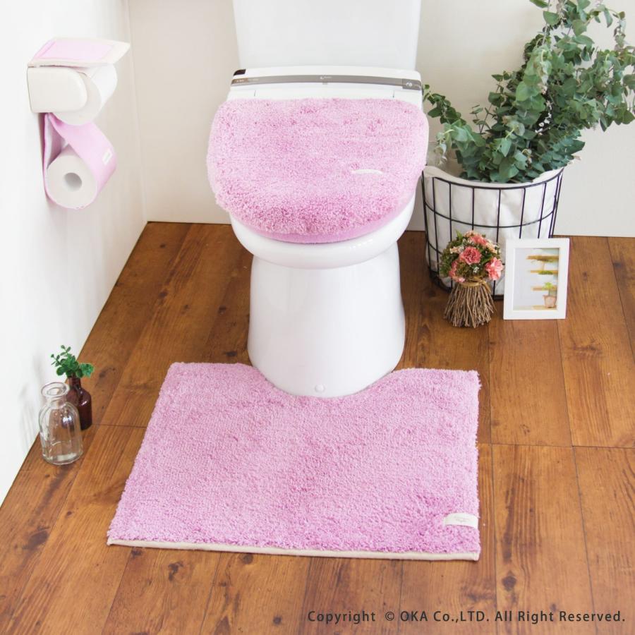 トイレマット 洗える 約55×60cm リネンスタイル リネン オリジナル コットン リネン トイレカバー マット おしゃれ オカ