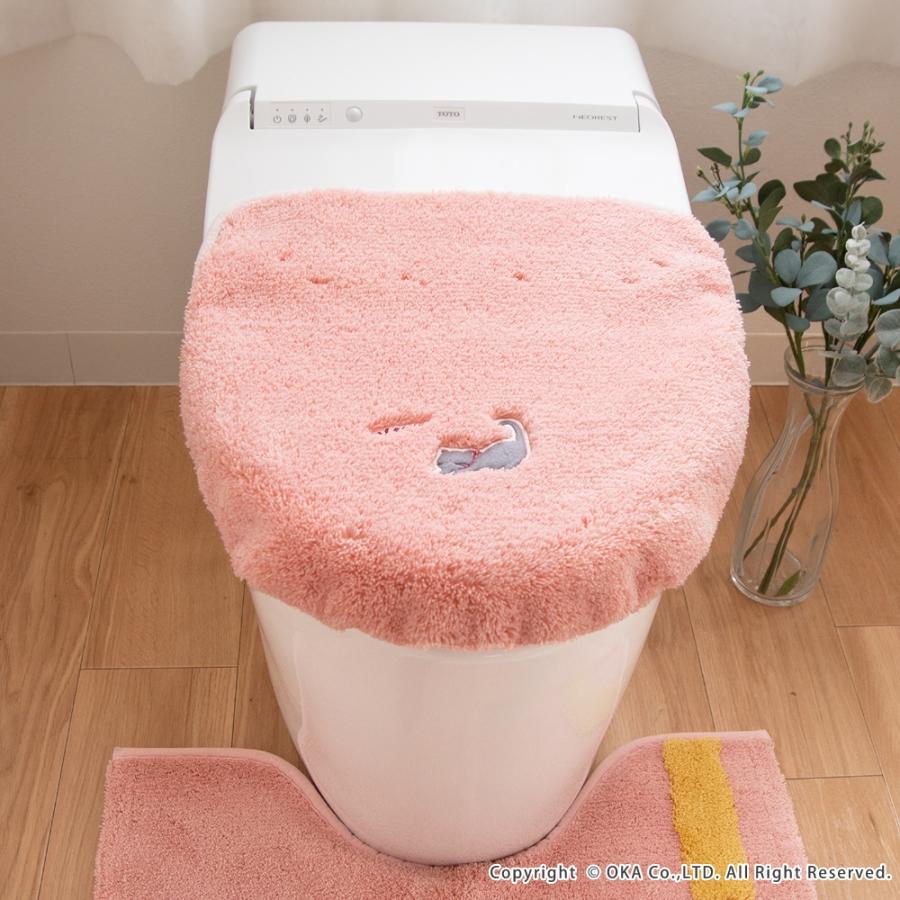 オカ トイレマットセット 2点 洗える 約75×63cm ロングサイズ+