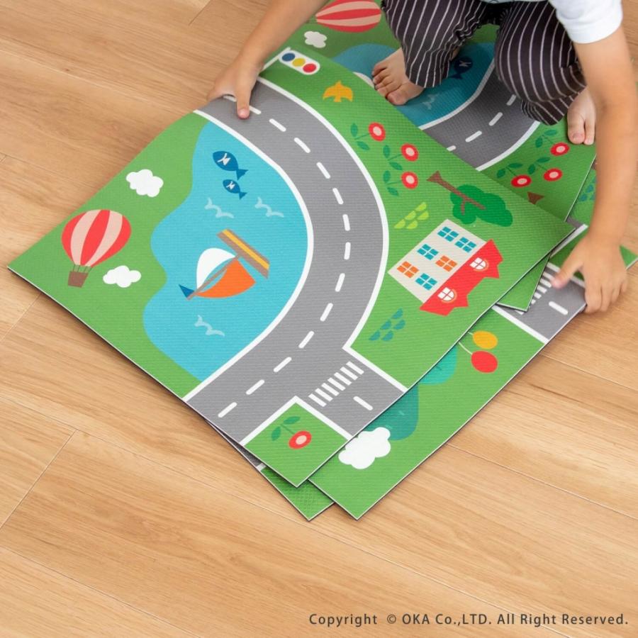 タイルマット プレイマット 道路 ジョイントマット マイロード 約45 