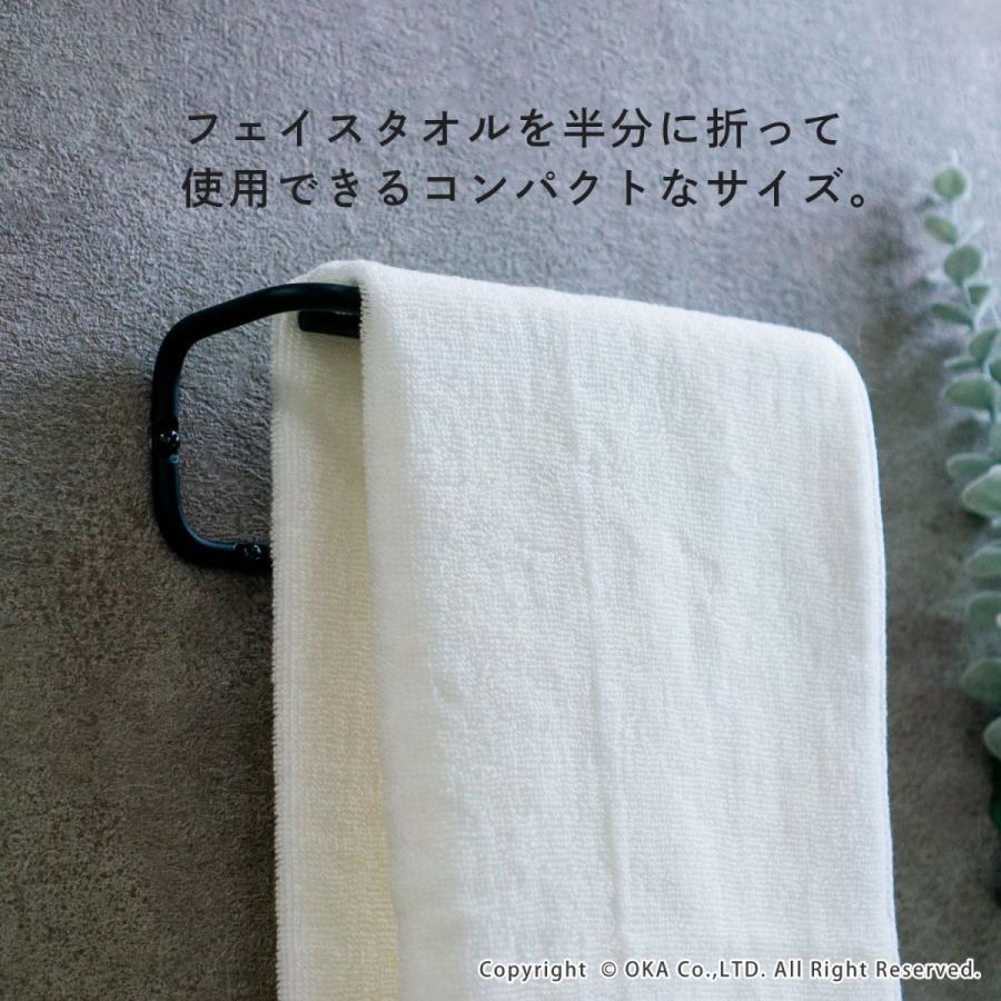 アイアン製　タオルハンガー　ブラック 組み立てカンタン VOL アイアン シングルタオルバー （ タオルハンガー アイアン 鉄