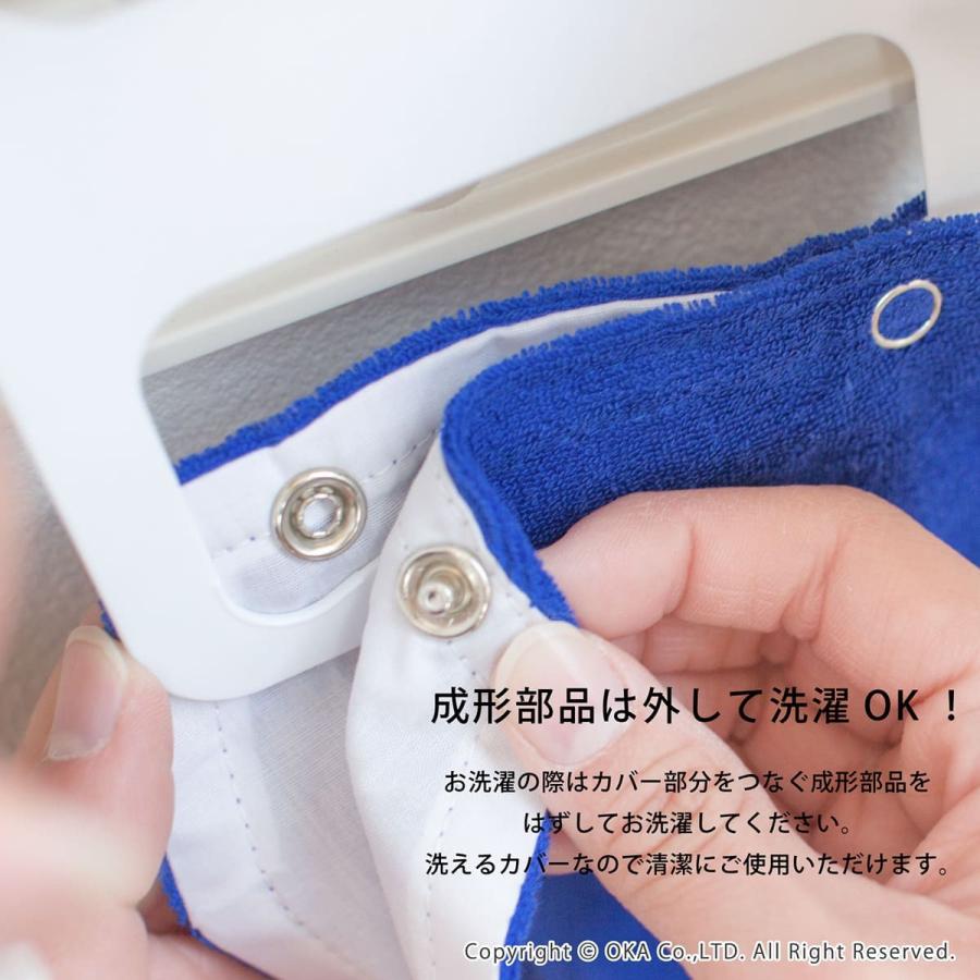 トイレットペーパーホルダーカバー うちねこ トイレカバー トイレ用品 ネコ 猫 ボーダー グレー 猫 オカ|m-rug|12