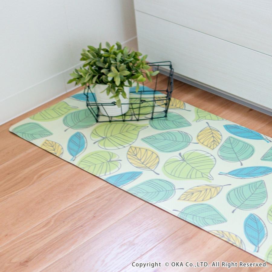 キッチンマット 拭ける 240×45cm 拭いてお手入れするキッチンマット キッチンマット ふける 北欧 廊下敷き クッション 清潔 オカ