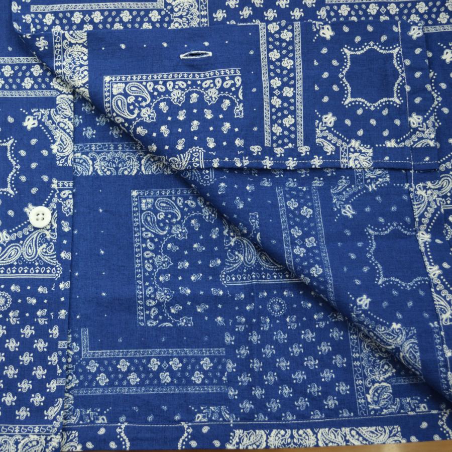 フェローズ　インディゴ42XL Pherrow's（フェローズ） インディゴ生地 オープンカラーシャツ