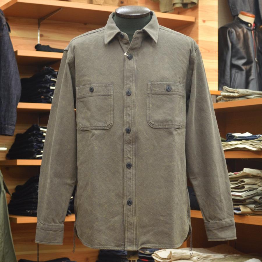 HOUSTON（ヒューストン） 41254 SOLID VIYELLA SHIRT (VINTAGE WASH