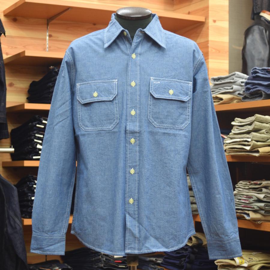 CAMCO（カムコ） CHAMBRAY L/S シャンブレー ワークシャツ A-BLUE