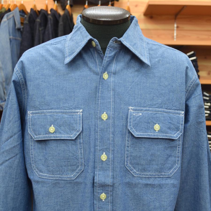 CAMCO（カムコ） CHAMBRAY L/S シャンブレー ワークシャツ A-BLUE