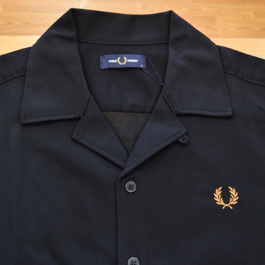 FRED PERRY（フレッドペリー） Compress Mesh Revere Collar Shirt