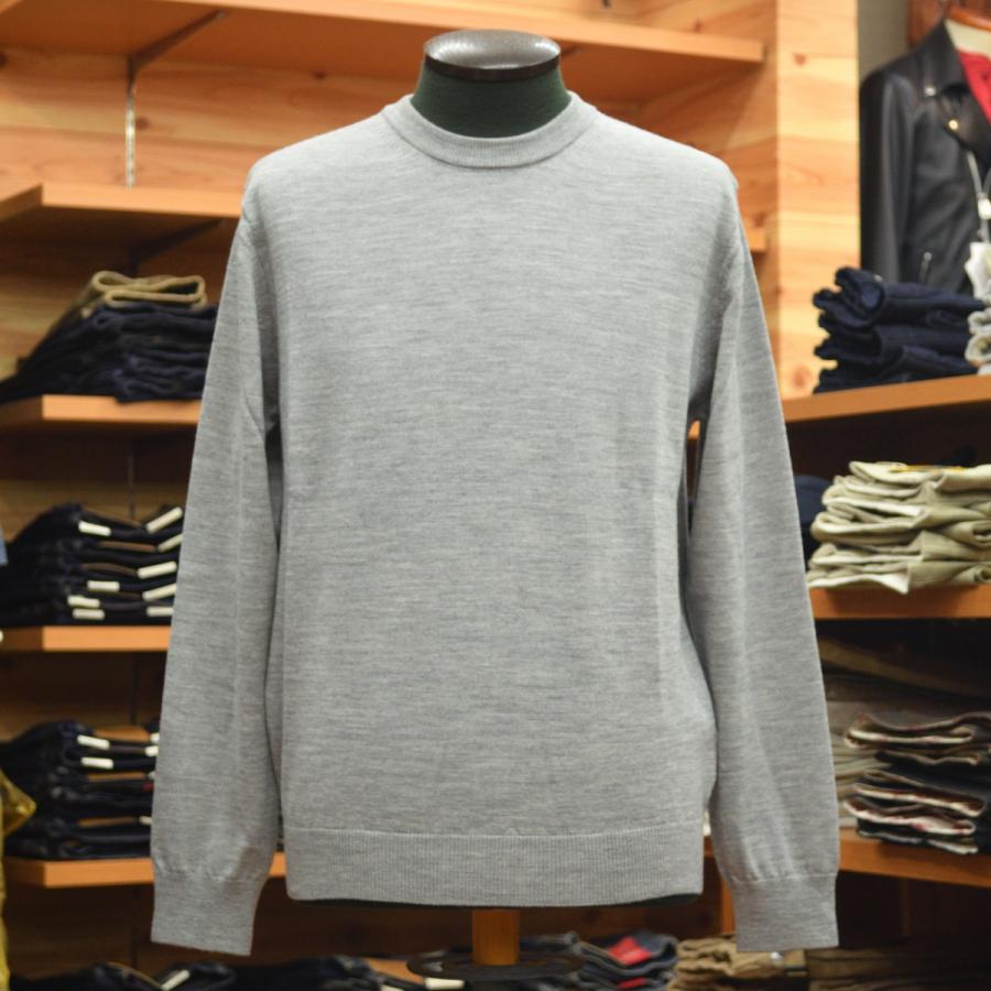 MOONCASTLE（ムーンキャッスル） WOOL CREWNECK MC2 ライトグレー