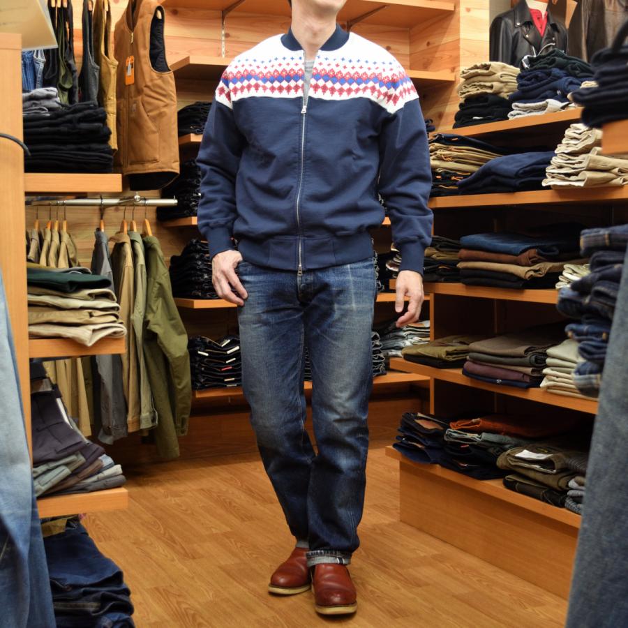 Pherrow's（フェローズ） スノーパターンスウェット S.ブラック