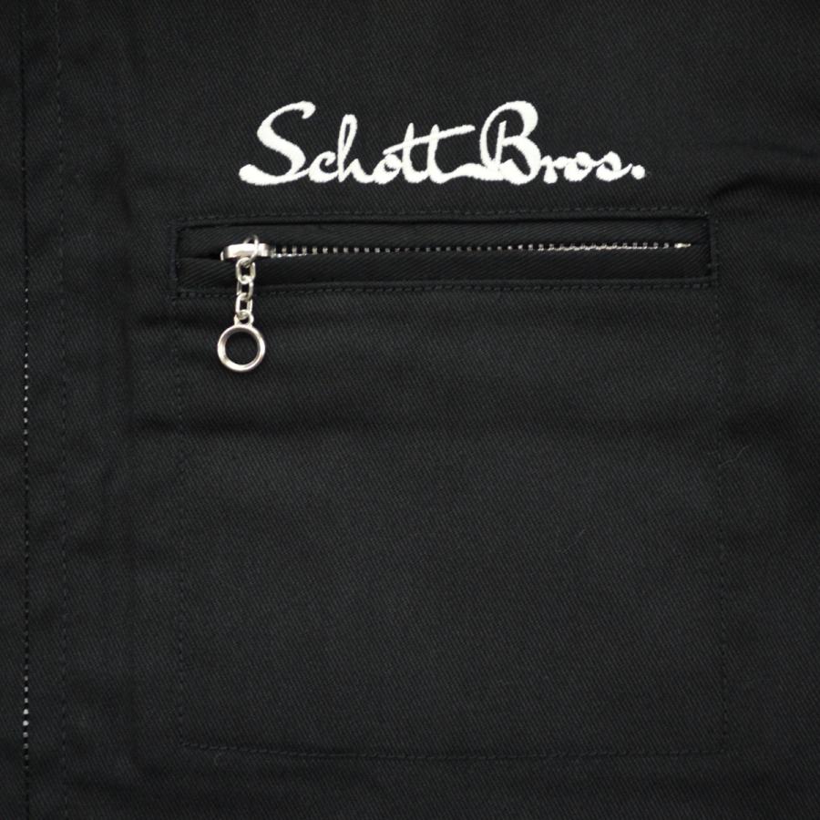 極美品　Schott　TCワークジャケット　XL　ブラック　刺繍ロゴ 現行品 Schott N.Y.C (ショット) TC WORK JACKET ブラック : メンズ