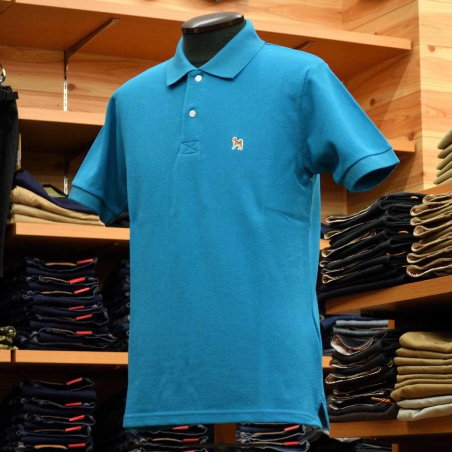 SONTAKU (ソンタク) 柴犬ポロシャツ ターコイズ 柴犬ワッペン