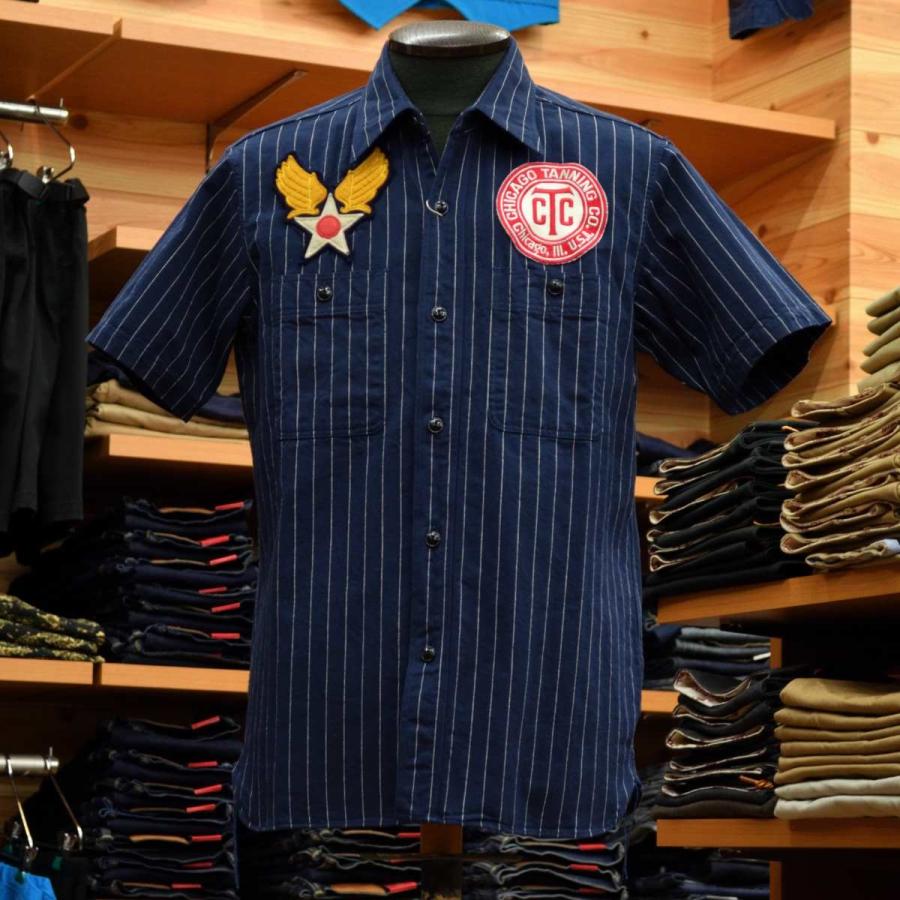 Buzz Rickson's コントラクターシャツ 半袖 ヘリンボーン Buzz Rickson's[バズリクソンズ] コントラクターシャツ 半袖