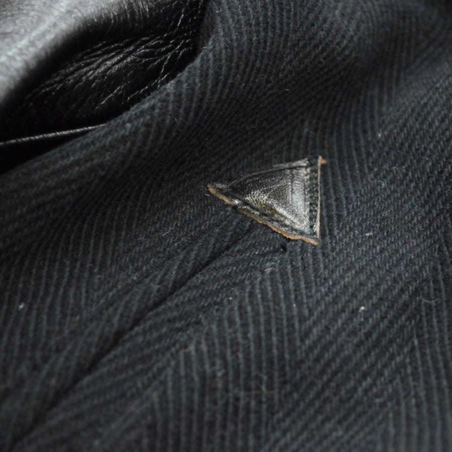 SUGAR CANE Destiny (デスティニー) 袖革 ウールヘリンボーン ダッフル