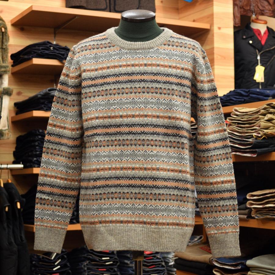 Gim ジム フェアアイル柄クルーネックニット ベージュ Mssgimbei メンズショップサトウ 通販 Yahoo ショッピング