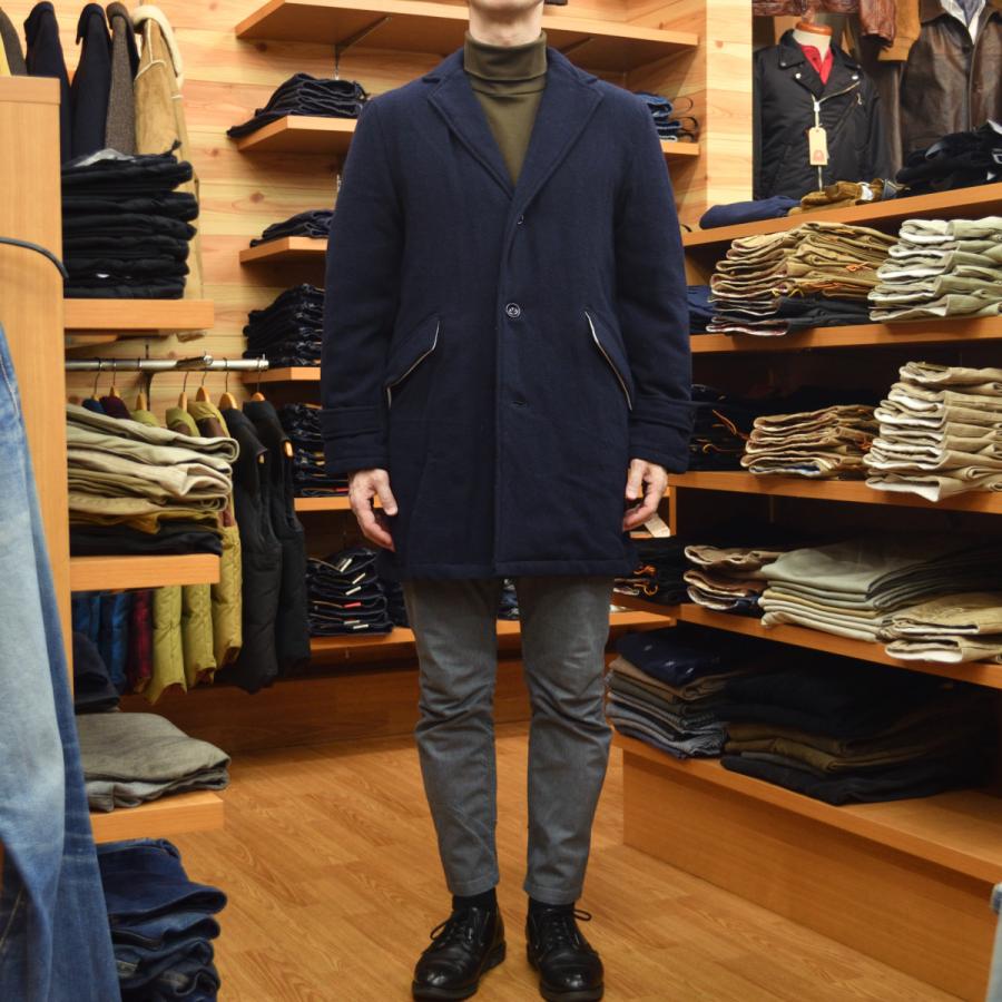 have a good day / SOUTEN COLLOR DOWN COAT/ダウンジャケット/1/ナイロン/GRY HAVE A GOOD DAY（ハブアグッドデイ） ダウンコート ネイビー : メンズ