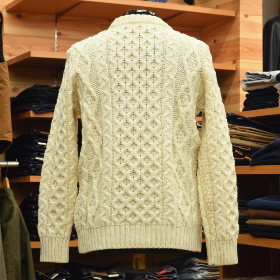 Kerry Woollen Mills (ケリーウーレンミルズ) アランケーブルクルーネック(5ゲージ 3プライ) PURE ARAN｜m-s-sato｜02