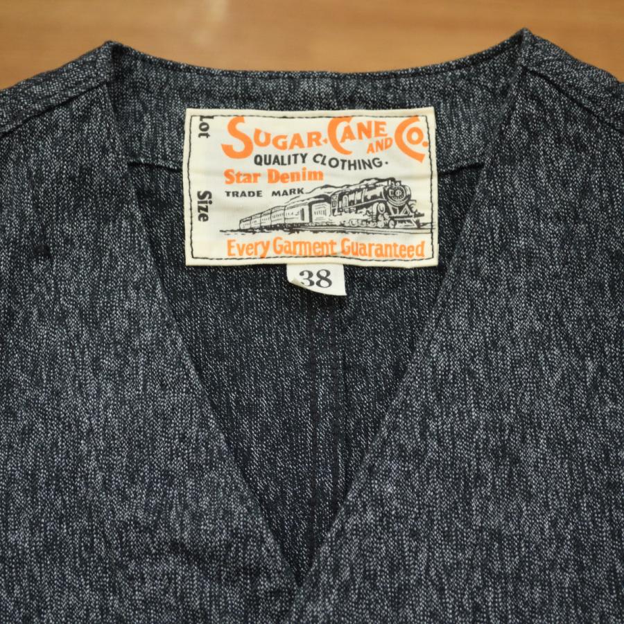 SUGAR CANE (シュガーケーン) 9oz ブラックコバートワークベスト