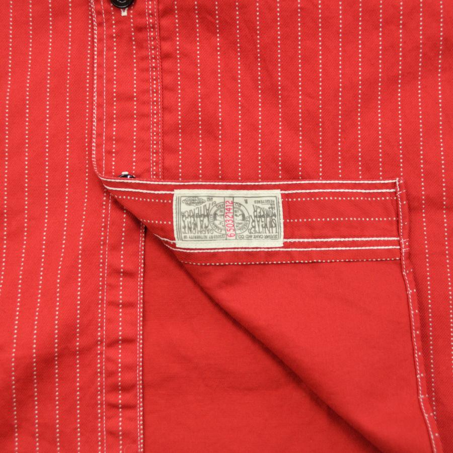 SUGAR CANE (シュガーケーン) 8.5oz レッドウォバッシュストライプ