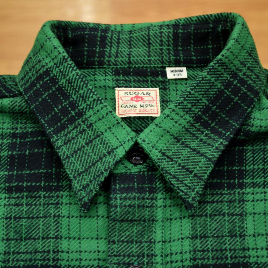 SUGAR CANE (シュガーケーン) ツイルチェック 長袖ワークシャツ