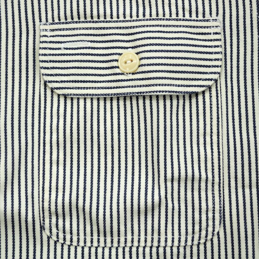 SUGAR CANE (シュガーケーン) ヒッコリーストライプ 半袖ワークシャツ