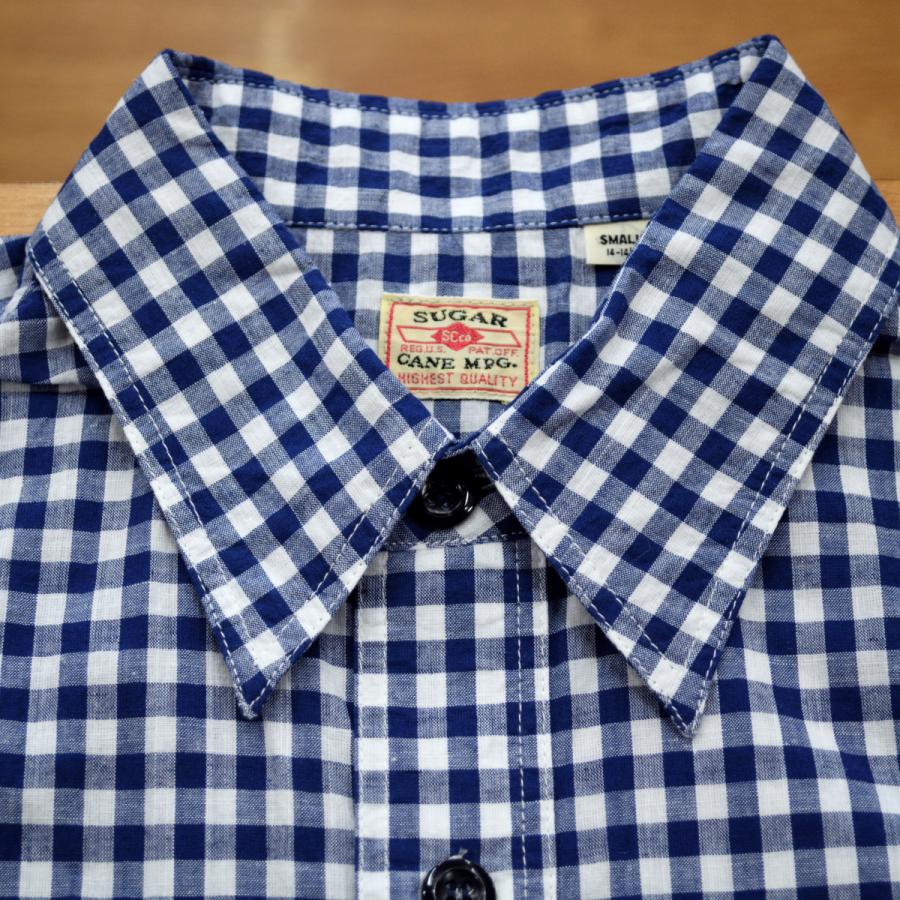 SUGAR CANE (シュガーケーン) ギンガムチェック 半袖ワーク