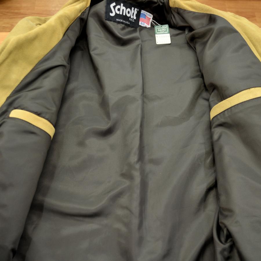 Schott (ショット) スエードジャケット 1990年代ストックモデル キャメル 