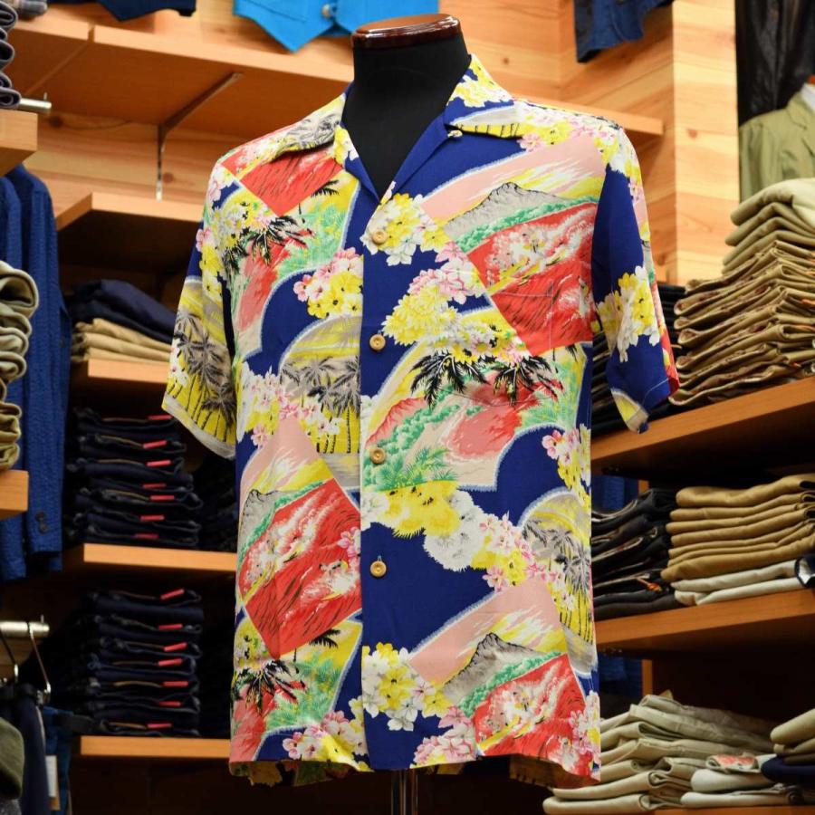 未使用 Mサイズ HEYDAYS OF HAWAI SUN SURF サンサーフ 中古・古着通販】Sun Surf (サンサーフ) アロハシャツ ネイビー