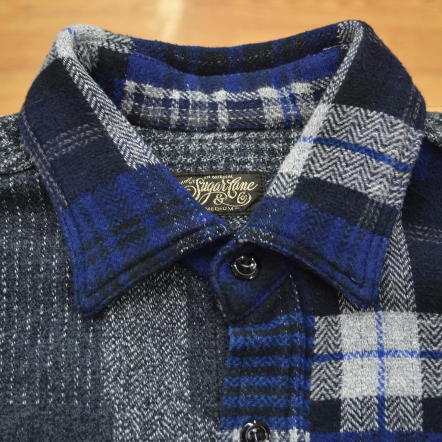 SUGAR CANE (シュガーケーン) TWEED PATCHWORK PLAID × GRADATION