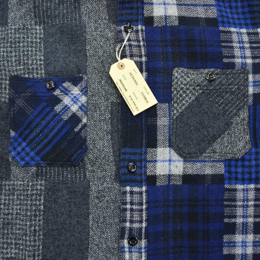 sugar cane・Harris Tweed コラボ　値下げ中 SUGAR CANE (シュガーケーン) TWEED PATCHWORK PLAID × GRADATION